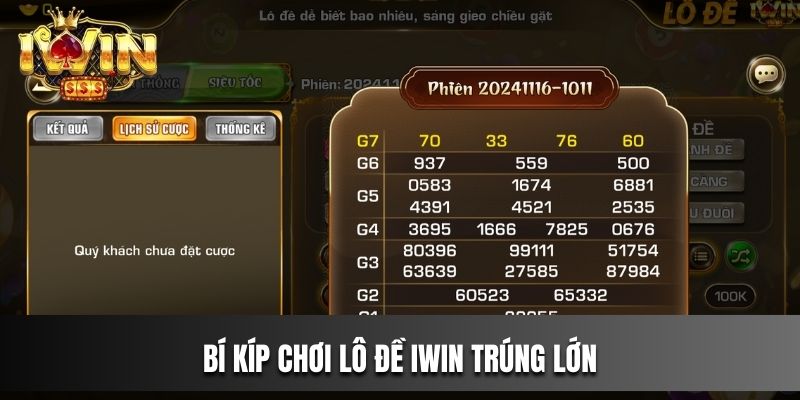 Bí kíp chơi lô đề IWIN trúng lớn
