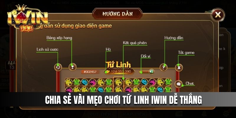 Chia sẻ vài mẹo chơi Tứ Linh IWIN dễ thắng