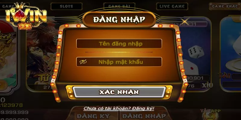 iwin đang nhập tài khoản