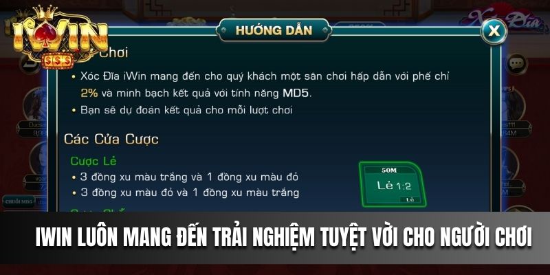 IWIN trang cá cược với tựa game Xóc Đĩa uy tín