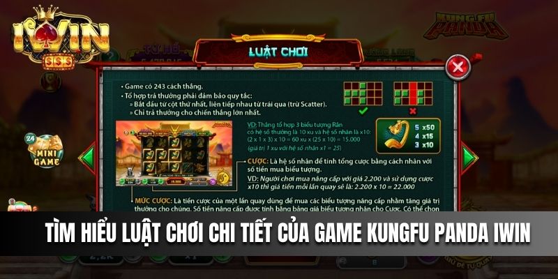 Tìm hiểu luật chơi chi tiết của game Kungfu Panda IWIN