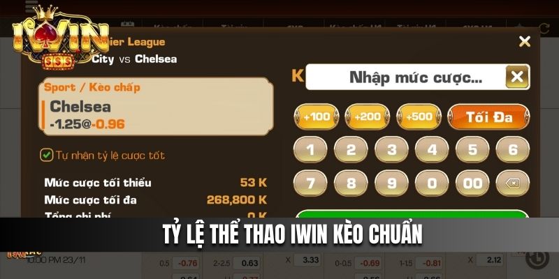 Tỷ lệ Thể Thao IWIN kèo chuẩn